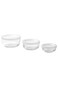 container with lid, set of 3, glass