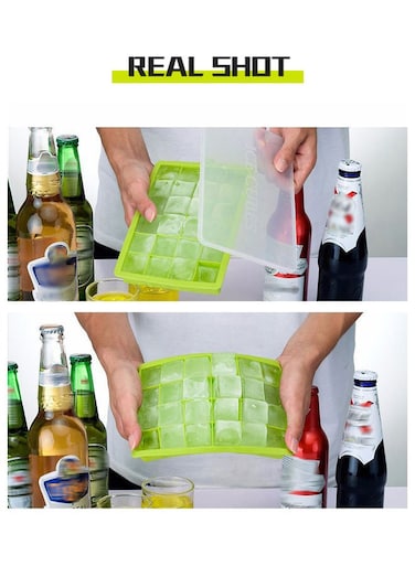 Ice Cube Tray with Lid Square purple 18.50 x 3.00 x 13.00cm