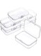 ELECDON Clear Plastic Storage Boxes for Small Items, Beads, Jewelry, Business Cards, Game Pieces, Crafts - Compact Organizer Containers 6 PCS (2.52 x 1.73 x 0.79 Inch)
