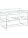 Home Basics 3 Tier Heavy Duty Kitchen Countertop or Cabinet Wrap Organizer for Food Wrap, Foil, Wax Parchment Paper, Plastic Bags White Finish