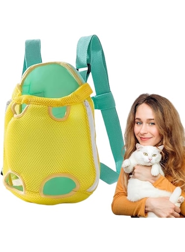 NALACAL Backpack Pet Carrier, Wearable Chest Carrier Backpack for Cat Dog, Breathable Mesh Pet Carrier Bags Travel Backpack for for Small Medium Dogs Cats