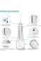 Cordless Water Flosser, 5 Modes, 6 Tips, 300ML Tank, Rechargeable Oral Irrigator (White-H6)