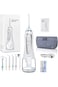 Cordless Water Flosser, 5 Modes, 6 Tips, 300ML Tank, Rechargeable Oral Irrigator (White-H6)