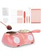 MostNow Chocolate Melting Pot Electric Chocolate Fondue Mini Fondue Candy Maker with Double Melting Pot for Milk Chocolate,Cheese,Butter,Candy (Pink)