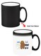 Color Changing Heat Sensitive Ceramic Mug, Image Revealed When HOT Liquid is Added! ears dance