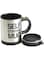 400 ML Auto Mixing Coffee Tea Cup Stainless Plain Lazy Self Stirring Novelty Mug Black