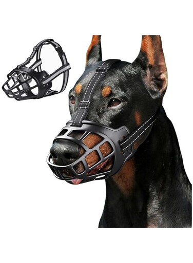 HOOTO Dog Muzzle, Soft Breathable Basket Muzzles for Dog, Best to Prevent Barking, Biting and Chewing, Allows Drinking and Panting for Small Medium Large Dogs XXXL