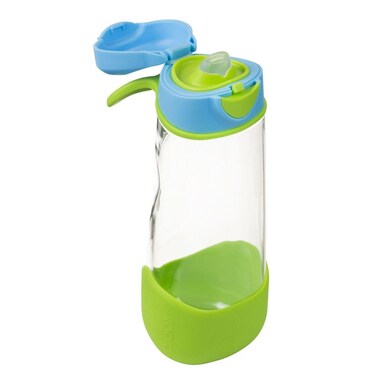 Sport Spout Drink Bottle for Kids   Easy-Flow Silicone Spout   Leakproof Push Button Lid   Ergonomic Triangle Grip   BPA-Free Tritan&acirc;&bdquo;&cent; Water Bottle   15.2 fl oz   600ml-Ocean Breeze