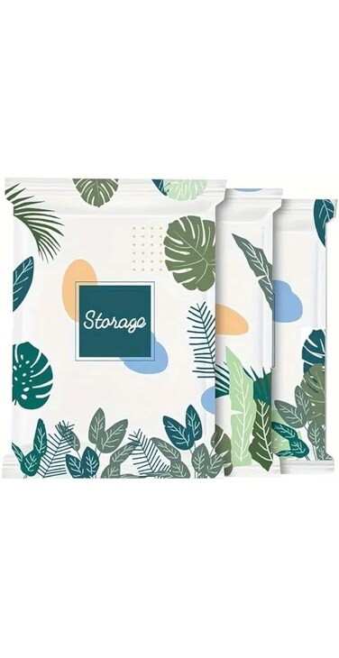Vacuum Storage Bag   Tropical Leaf Print, Space Saver Compression Bags For Clothes, Duvets, Moving, Home Organization (40x60 cm)