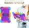 Case for Samsung Galaxy Tab A9 8.7 Inch 2023 Model (SM-X110/X115/X117) with Screen Protector &amp; 360 Degree Swivel Kickstand &amp; Hand Shoulder Strap - Purple