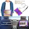 Case for Samsung Galaxy Tab A9 8.7 Inch 2023 Model (SM-X110/X115/X117) with Screen Protector &amp; 360 Degree Swivel Kickstand &amp; Hand Shoulder Strap - Purple