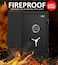 Rubik Fireproof Safe Box with Digital Keypad and Key Lock for Home Office Protect Money Jewelry A4 Documents Passport RBFP66 (Size 66x43x35cm) Black