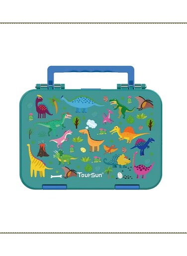 Lunch Box for Kids   Back-to-School Essential   4 Compartments, Leak-Proof, BPA-Free   Freezer, Microwave &amp; Dishwasher Safe (Green)