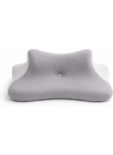 Multi-Function Memory Foam Pillow 40&Atilde;&mdash;60&Atilde;&mdash;23cm Lying Sleep Neck Support for Stomach Sleepers, Prone Support for Mobile Use &amp; Reading, Head Elevation Pillow with Cooling Washable Cover Ash Grey