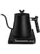 MGPGNOV Electric Temperature Control Gooseneck Kettle, Pour Over Kettle for Coffee Tea Brewing, Stainless Steel Inner Lid and Bottom, 1000W Rapid Heating, 1L, Touch Screen Panel (Black)