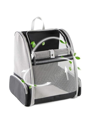 Innovative Traveler Bubble Backpack ，Pet Carriers for Cats and Dogs (Black)