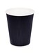 Khaleej Pack Disposable Coffee Cups Paper Cups &ndash; Ripple Cups Black [25 Cups] 12 Ounces Paper Cups Kraft Durable Thickened Hot and Cold Coffee Paper Cups Without Lids