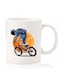 Premium Quality Two Sided Printed Coffee Mug Tea Cup For Home Office, Kids Men Women Astronaut riding Bike