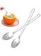 lixulluo 2 Pcs Small Slotted Spoons Stainless Steel Serving Spoon Caviar Spoons Kitchen Gadget for Home Restaurant Pressed Fruit Potato Garlic Paste Filter Soup