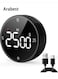 USB Rechargeable Magnetic Kitchen Timer for Cooking, Building 800mAh Battery Large Display Digital Countdown Countup Timer, 3 Preset 5/15/25 Mins Loud Alarm for Baking Grilling Studying