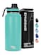 Stainless Steel Water Bottle 1L, 32oz Double Wall Vacuum Insulated Water Bottle, Hot &amp; Cold Thermos Flask with Spout Lid, BPA-Free Water Bottles for Gym, Travel, Office and Kids (Green)