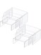 Chuangdi 2 Sets Acrylic Display Risers, Jewelry Display Riser Shelf Showcase Fixtures (Clear, Medium Set)