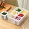Airtight Refrigerator Food Fresh Box With 6 Pcs Detachable Drain Basket, Fridge Storage Containers With Lids, Sealed Refrigerator Food Fresh Box For Chopped Green Onion Ginger Garlic Vegetables