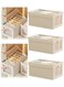 3 Pieces Foldable Closet Storage Organizer with Clear Lid and Window, Washable Closet Storage Boxes with Carrying Handles , Stackable Wardrobe Clothes Organizer,Cube Storage Bin for Clothes Wardrobe Home Bedroom Office