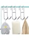 NACETURE Shower Door Hooks Towel Rack- Glass Door Hooks for Hanging Coat Rack Hat Rack Bathroom Organizer Bathrobe Loofah Shaver Sponge (2Pack) (3Pack)