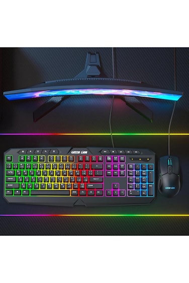 GK-400 RGB Gaming Keyboard &amp; Mouse Combo with Adjustable 7-Color Backlight