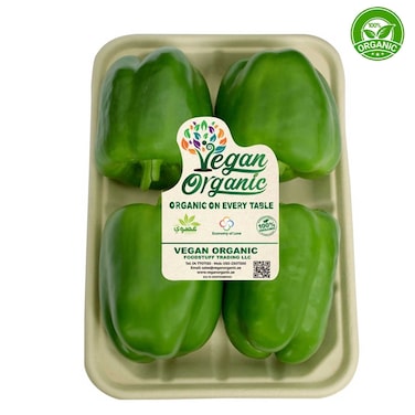 Organic Green Capsicums 500g