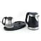 Electric Tea Maker Set with Stainless Steel Kettle &amp; Glass Teapot, Dual Pot Tea Brewing Tray
