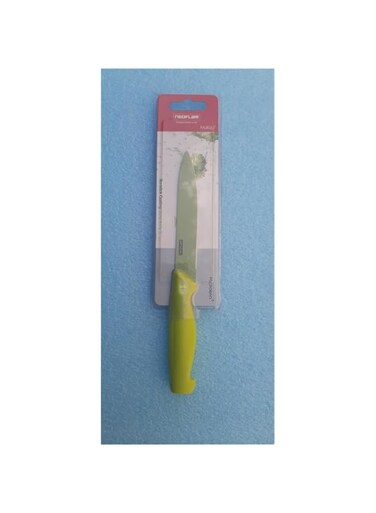 FFTH Neoflam, Utility Ceramic knife 13cm, Non-stick Coating,Colored Silicone handel,(5Inc),Green color