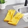 LocknLock Yellow Rubber Gloves (S) 31cm - Comfortable, Durable, and Non-Slip Household Cleaning Gloves