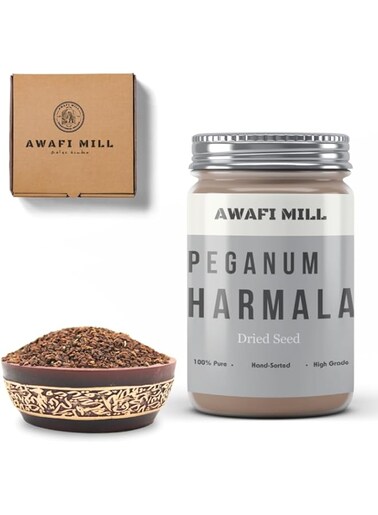 AWAFI MILL Peganum Harmala Spand Seeds - Premium Quality - Traditional Aromatic Spice - Spiritual and Cultural Significance (Bottle of 100 gram / 3.5 Oz)