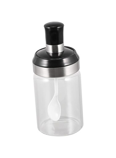 Oasisgalore Glass Spice Jars with Spoon Cover for kitchen,Spice Organizer and Condiment Pots