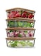 Greener Home Glass Food Storage Containers with Bamboo Lids (4 Pack, 36 Ounce) Eco Friendly Meal Prep Containers Airtight &ndash; Plastic Free, BPA Free