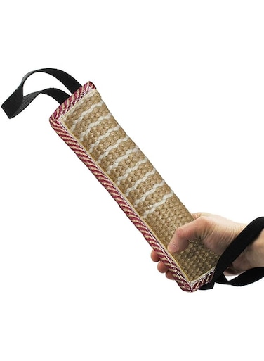 DGSL Dog Tug Toy  Tug of War Dog Toy  Jute Bite Pillow with 2 Handles for Puppy Training Interactive Play, Fetch, K9  Suitable for Small Medium Large Dogs (Style 1)