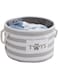 TOMVAES Toys Storage Box, White Gray Organizing Basket, Cotton Round Bin, Laundry Basket Organizer for Dirty Clothes, Towel Basket with Handle, 33 * 20.5cm