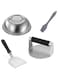 THE WHITE SHOP Smashed Burger Press, Stainless Steel Burger Smasher, Griddle Accessories Kit for Flat Top Grill Cooking Indoor/Outdoor (Size : 3)