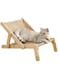 NeoStyle Sisal Cat Lounger,Adjustable Natural Wooden Cat chair for Indoor Cats,Cat Scratching Board Hammock with Durable Sisal Pad,Elevated Cat Beds with 3-Gear Adjustable Height