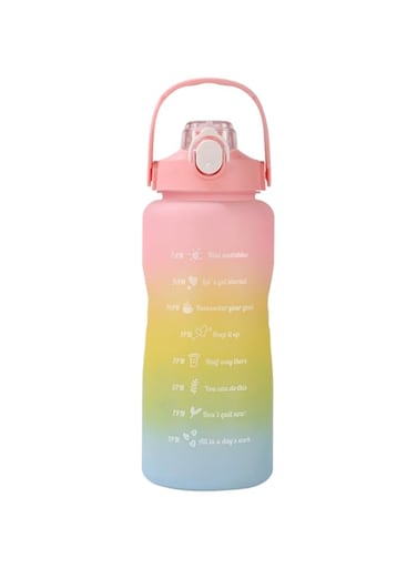 TYEdEE Sports Water Bottle 2L Leak-Proof Drink Bottle,Measured Plastic Drinking Gym Bottle for Fitness Cycling, Gym Camping Outdoor Sports,BPA Free