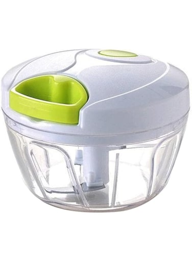 Dubai Gallery Hand Pull Food Chopper White/Green/Clear