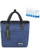 LAIZI Goalroya Insulated Lunch Bag with 5pcs Ice Pack Lunch Box Carrier Cooler Tote Bag Food Container,Waterproof inside and outside (Navy Blue)