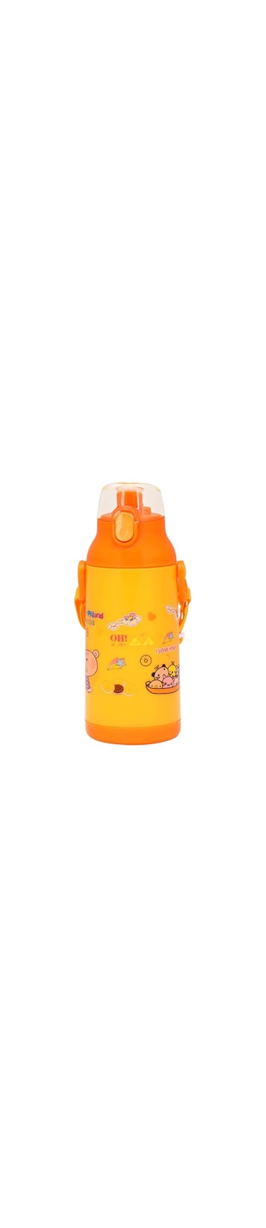 Royalford RF6420 350ml Water Bottle - REUsable Wide Mouth With Hanging Clip   Printed PeRFect While Travelling, Camping, Trekking &amp; More