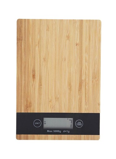 Bamboo Kitchen Digital Weighing Scale Beige 16centimeter
