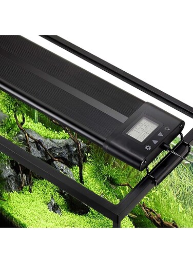 Masroo Auto On Off 12-17 Inch LED Aquarium Light Extendable Dimable 7 Colors Full Spectrum Light Fixture for Freshwater Planted Tank Build in Timer Sunrise Sunset