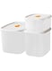 XBLDS Microwave Food Containers Set 3 Pack Steam Release Vent Dishwasher &amp; Freezer Safe (Square)