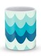Premium Wavy Waves Designer Mug Blue/Beige