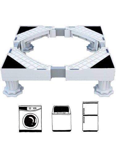 YIDE Multi-functional Ajustable Base Stand Washing Machine Stand Holder with 4 Strong Feet Stent Durable Heavy Load 300kg Floor Trays for Washing Machine,Dryer and Refrigerator